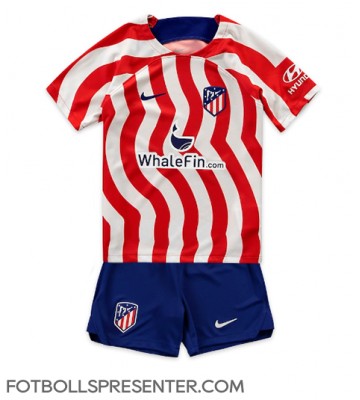 Atletico Madrid Hemmatröja Barn 2022-23 Kortärmad (+ korta byxor)